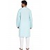 Designer kurta with round neck- Sky Blue